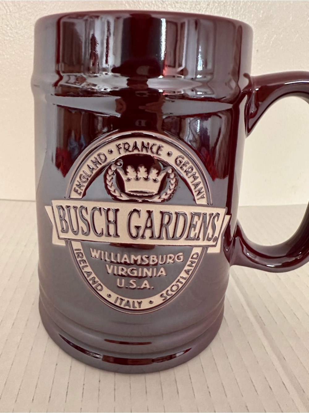 Busch Gardens Williamsburg Maroon Ceramic Mug